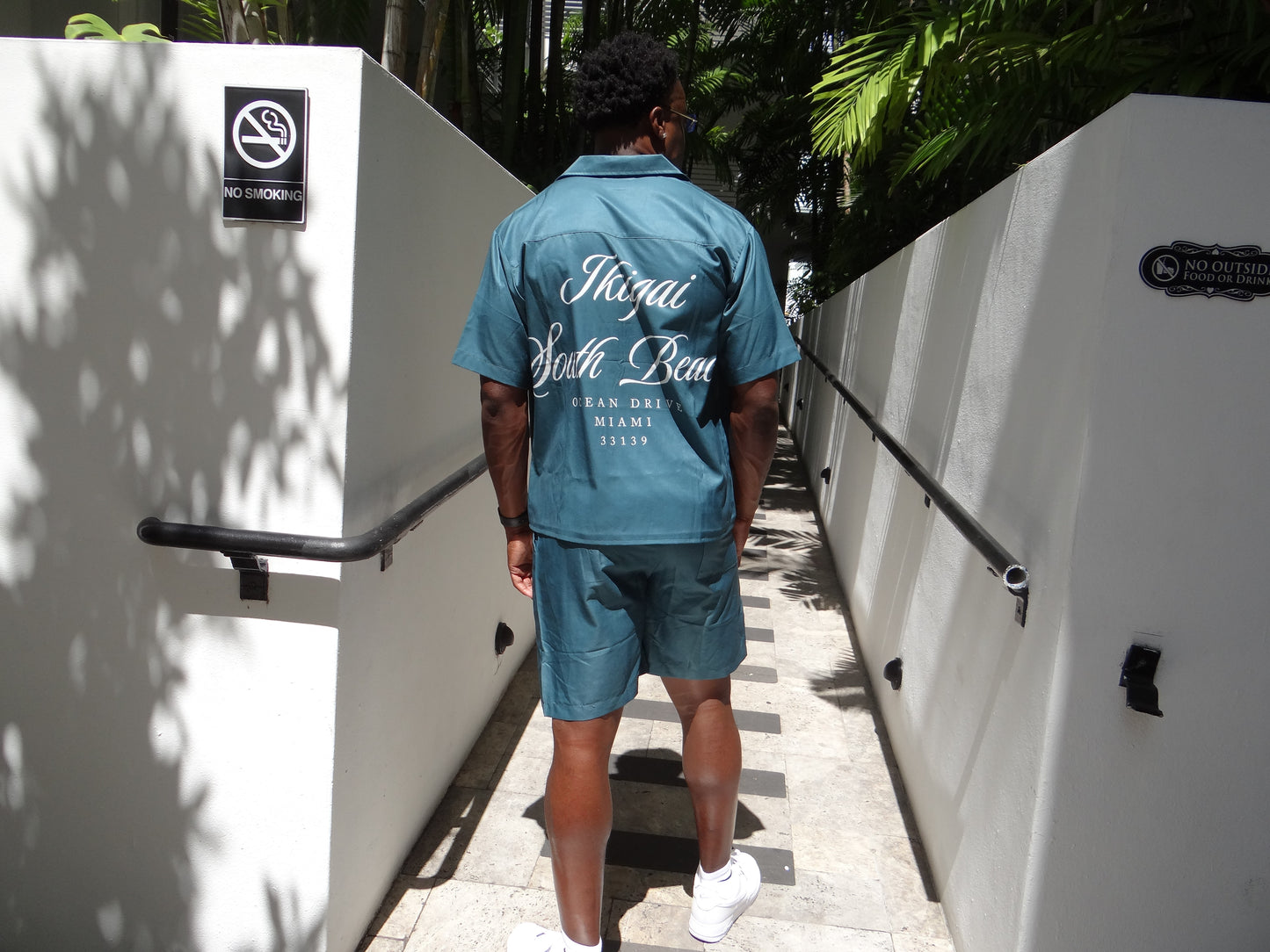 Green Button Up Set