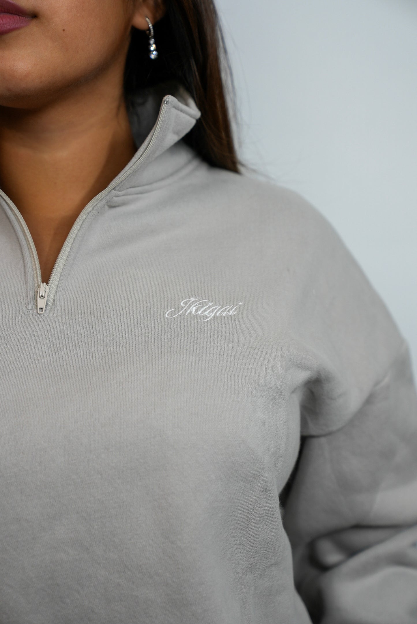 Grey Quarter Zip Set