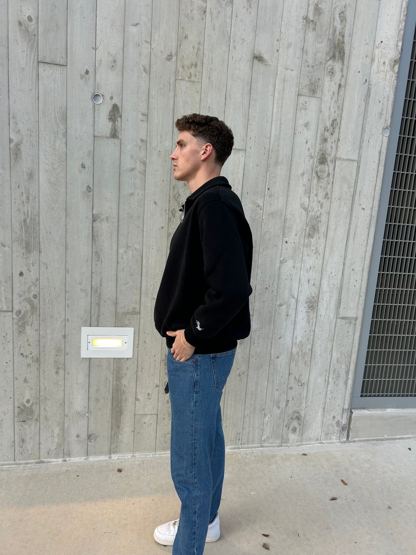 Black Quarter Zip Jacket