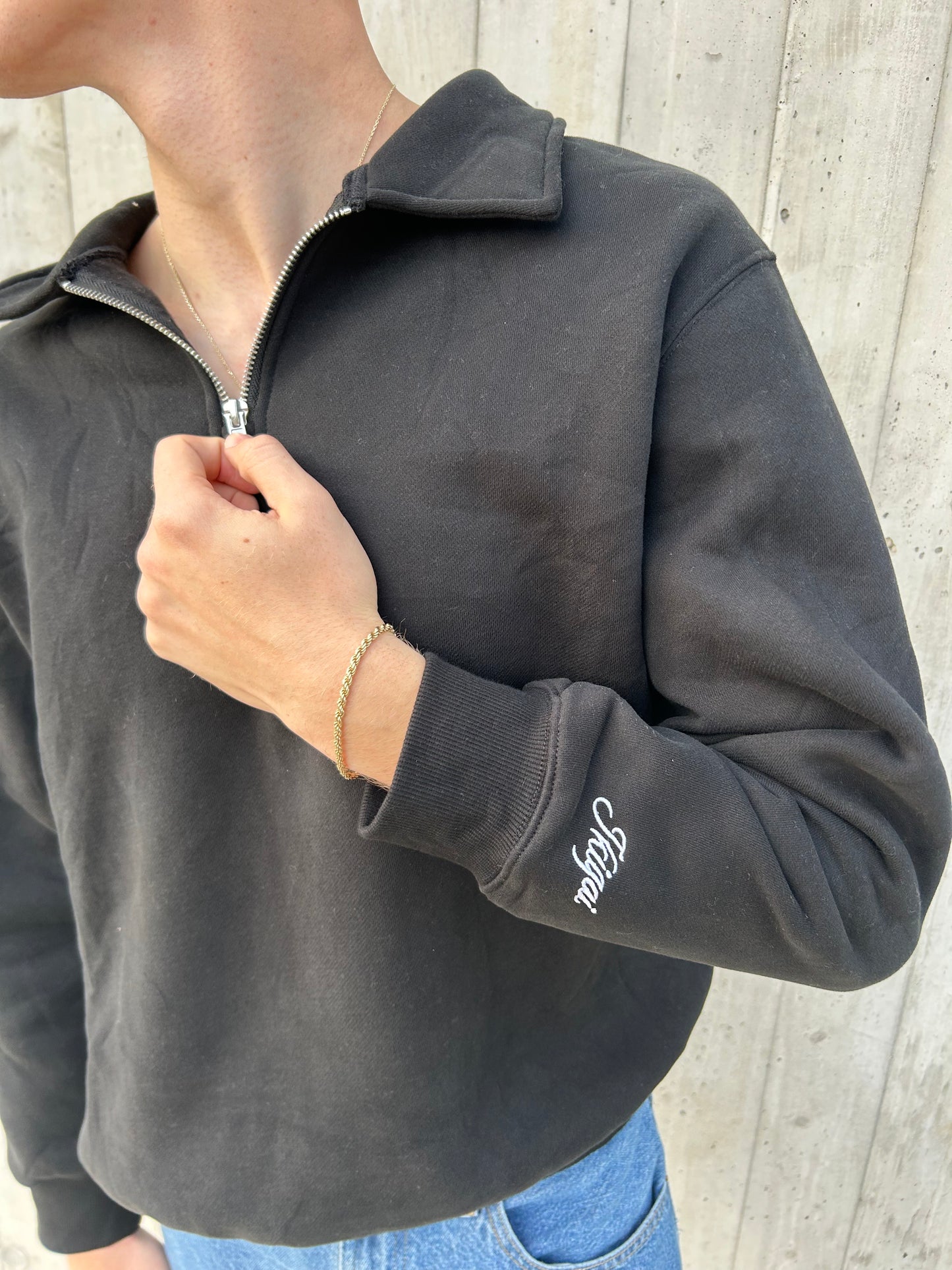 Black Quarter Zip Jacket