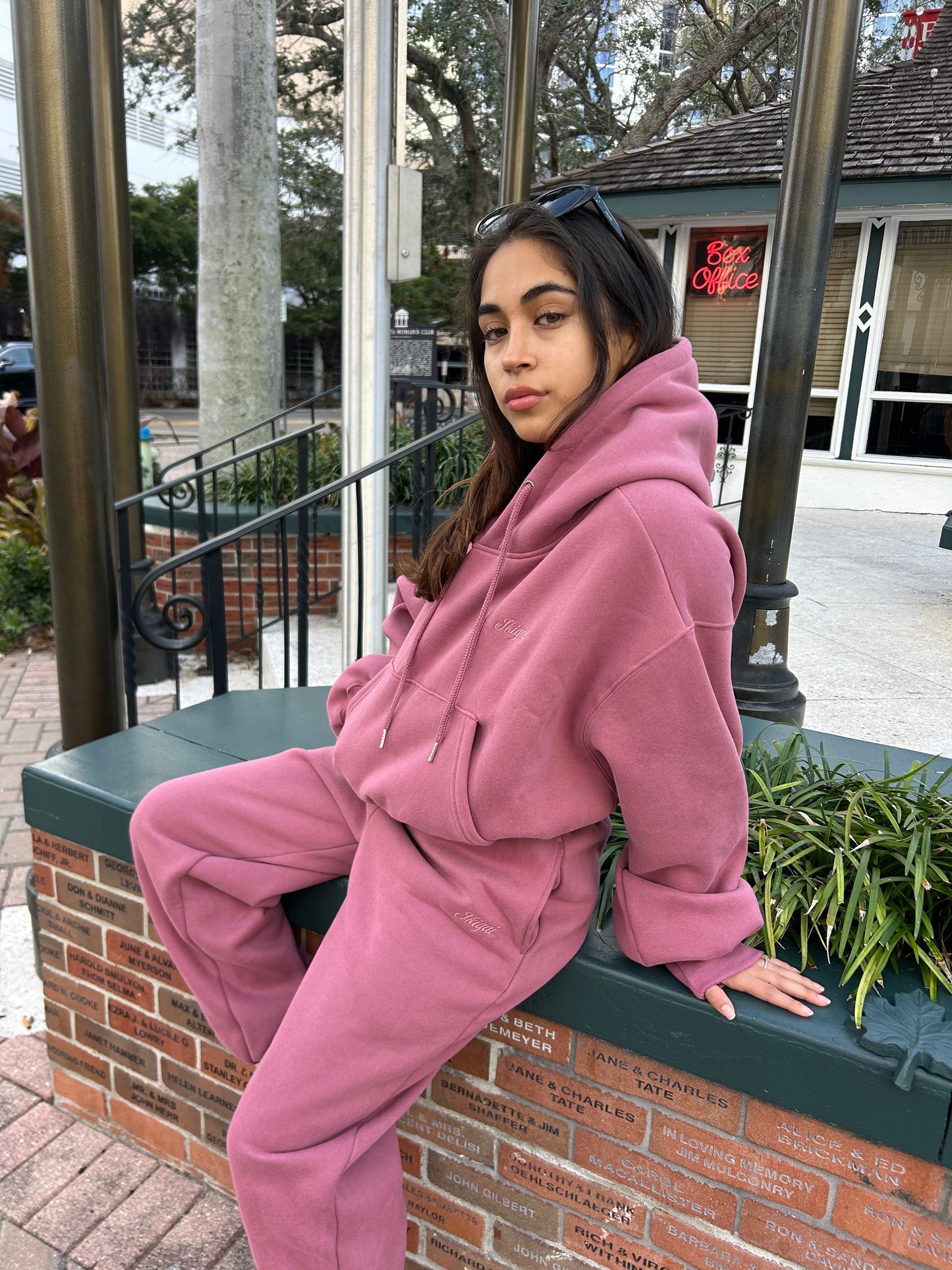 Maroon Hoodie Set