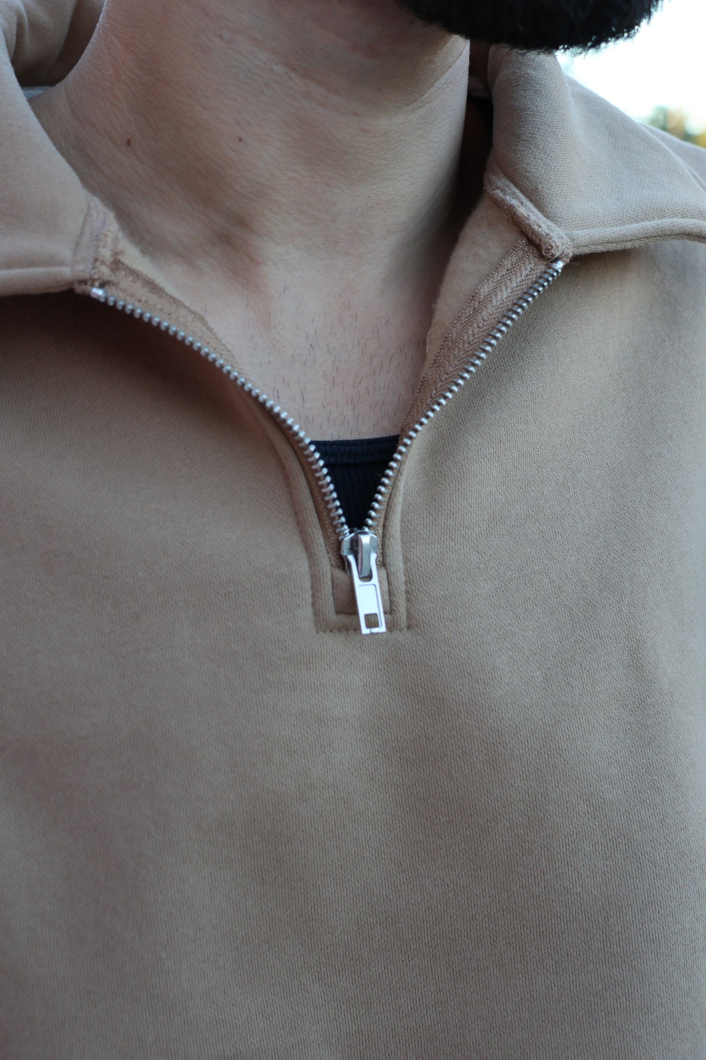 Brown Quarter Zip Jacket