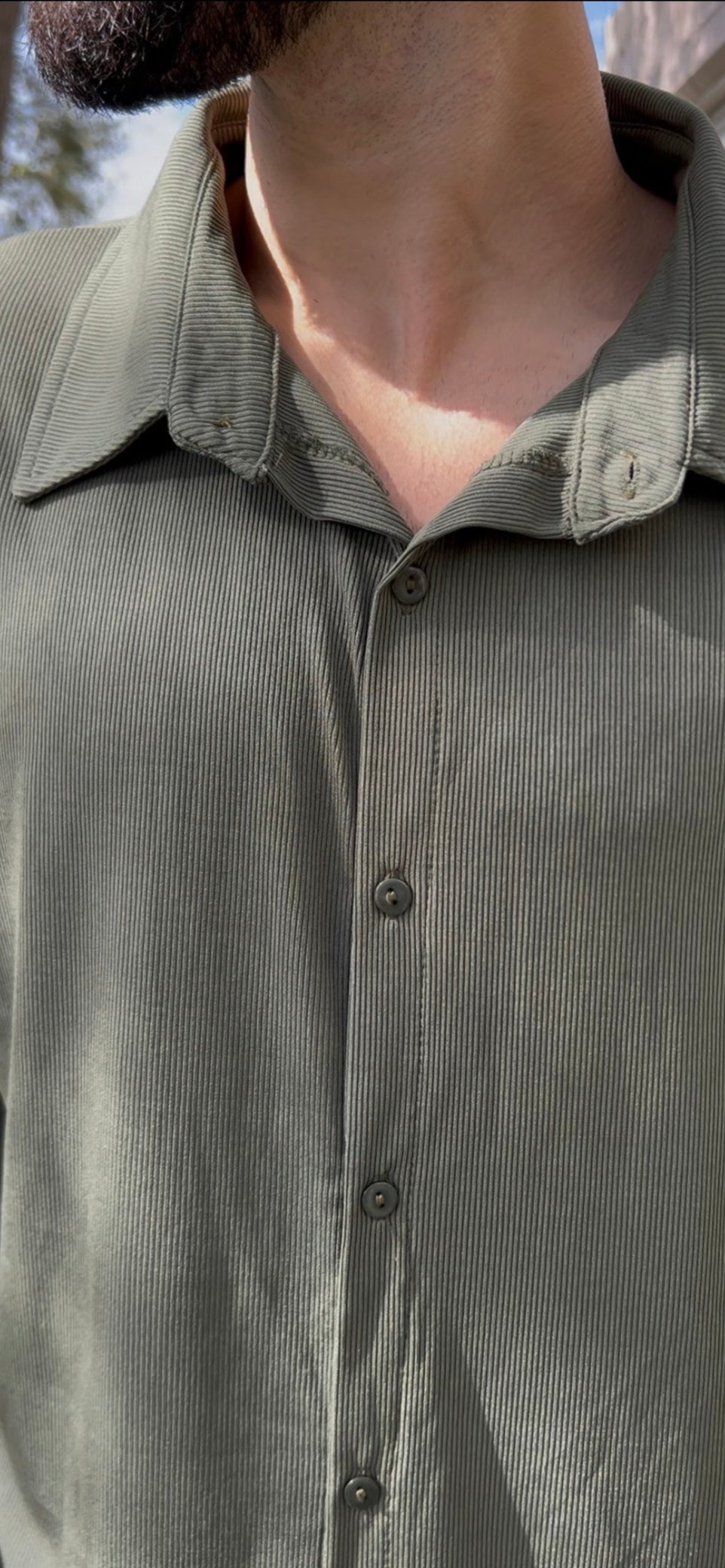 Green Button Up Set