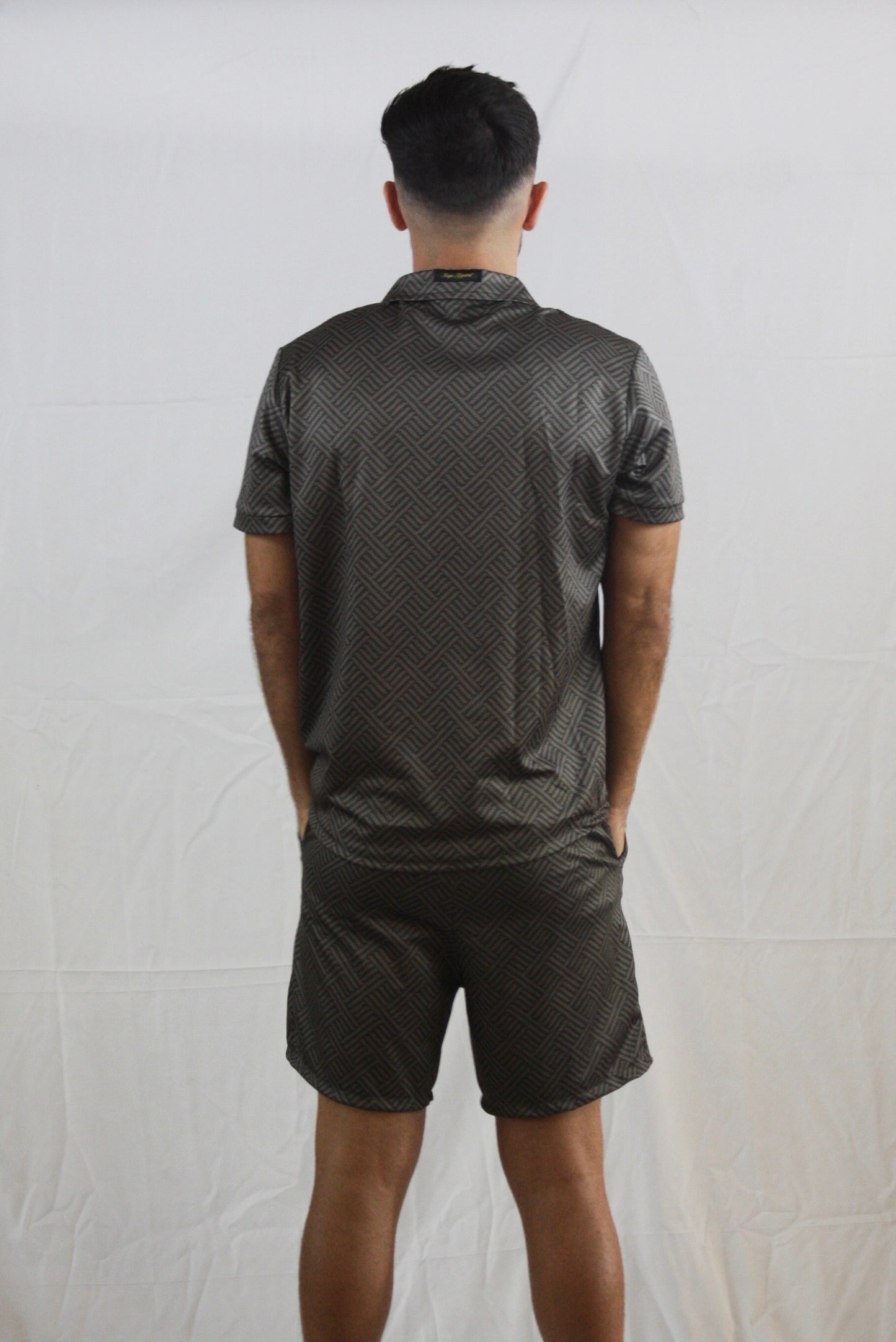 Green Quarter Zip Set