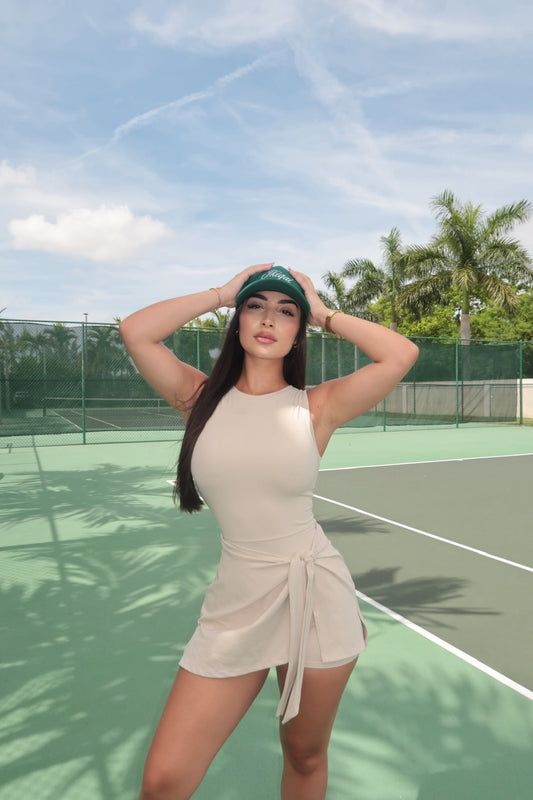 Beige Activewear Romper